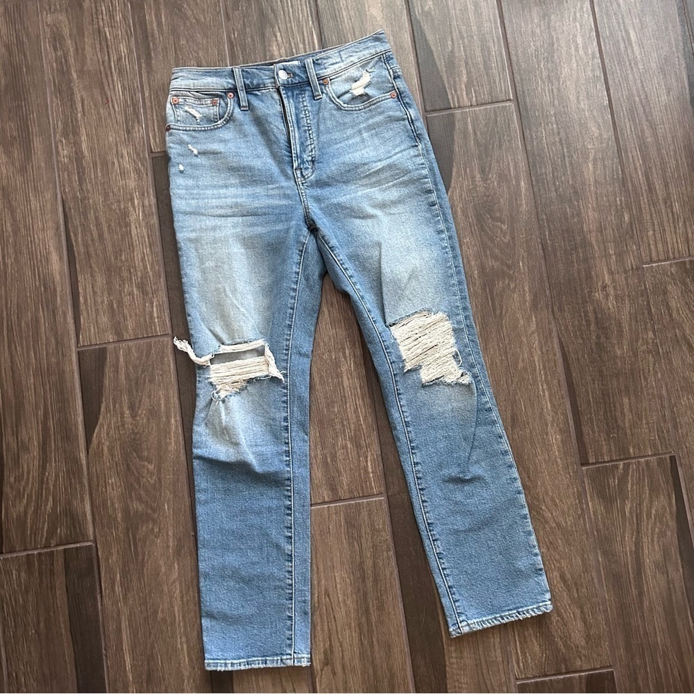 Madewell The Perfect Vintage Straight Leg Jeans in Denman Wash Sz 26 NWOT - Picture 3 of 10